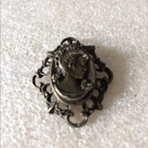 Antique brass cameo pendent